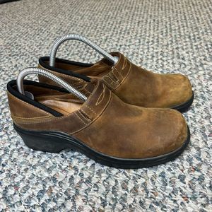 Ariat Santa Cruz Brown Mocha Leather Slip On ATS Clogs 93927 Womens Size 9.5